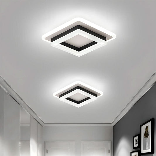 Quadratische LED-Deckenleuchte für moderne Innenräume