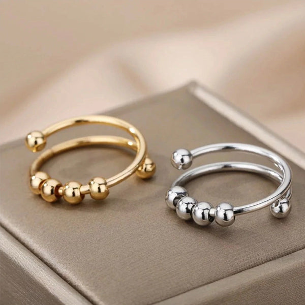 Brehn | 4 Beads Adjustable Anxiety Relief Ring