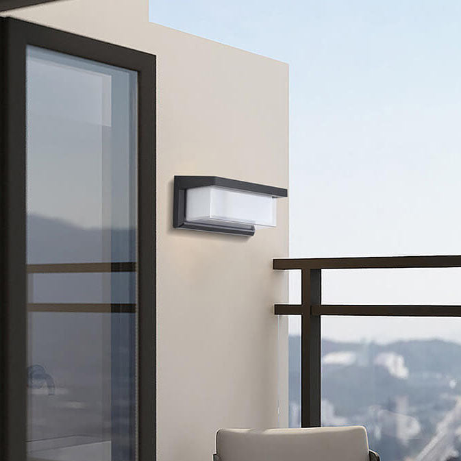 Rechteckige Solar-PC-LED-Außenwandleuchte für die Terrasse
