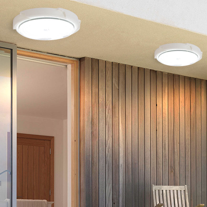 Moderne runde Solar-LED-Deckenleuchte mit Fernbedienung für den Innen- und Außenbereich
