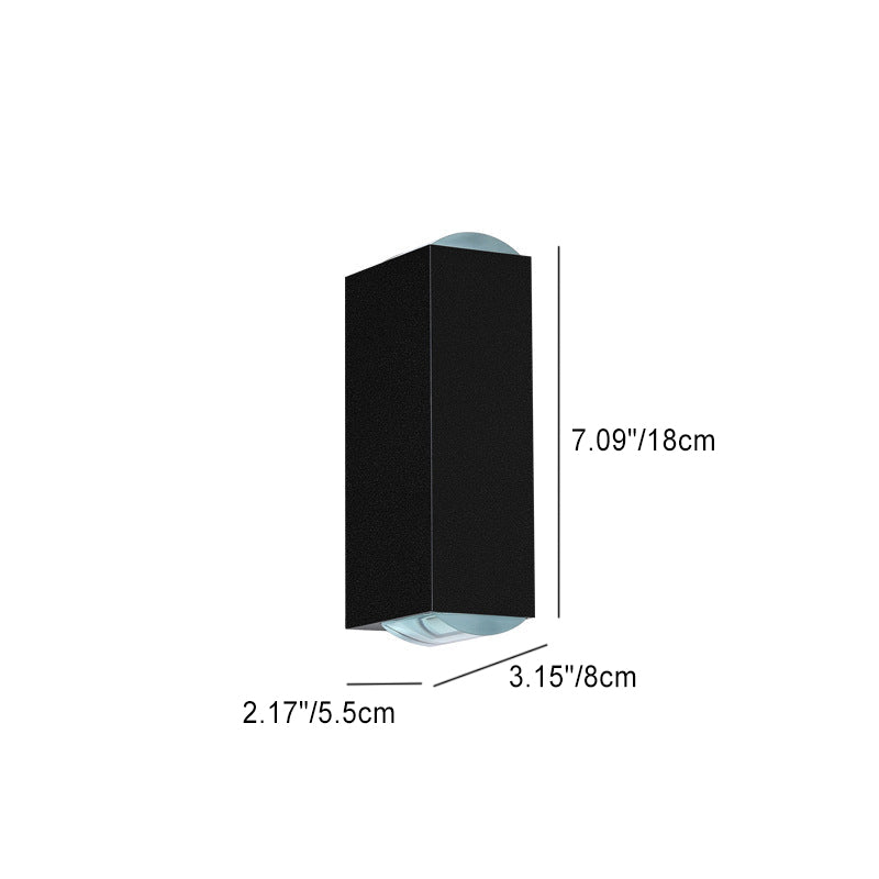 Moderne Aluminium Linse Außenpatio Doppelseitige LED Wandleuchte | Brehn