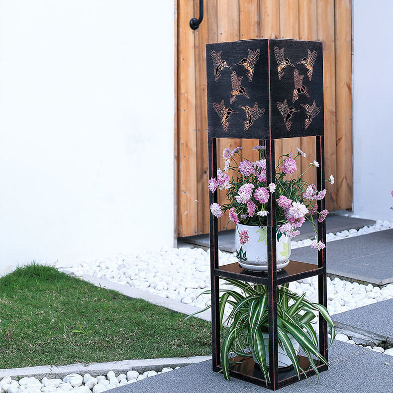 Solar Schmetterlingslicht Schatten Quadrat Regal Pflanzer Licht Garten Dekorativ Außen Wasserdicht Patio Außenlicht | Brehn