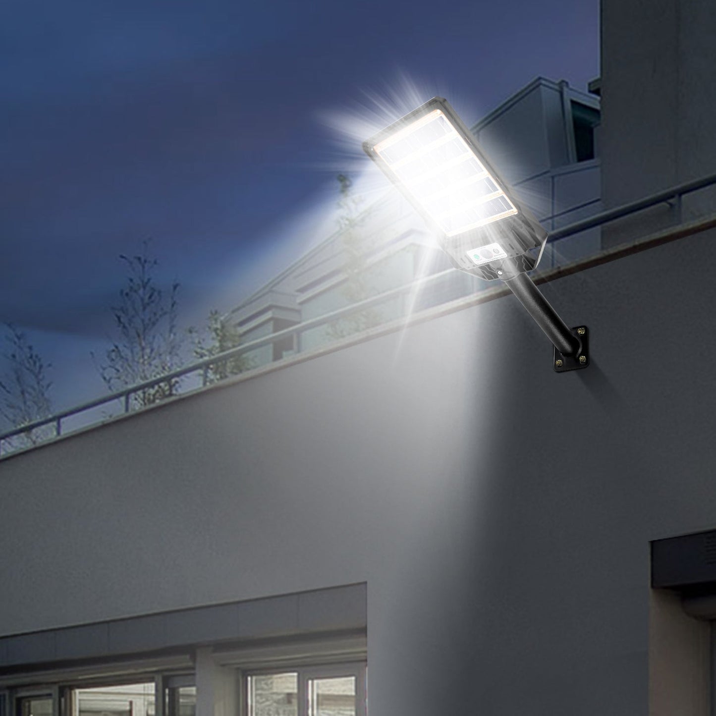 Solarlampe Straßenlaterne mit Bewegungssensor 300W/400W | Brehn