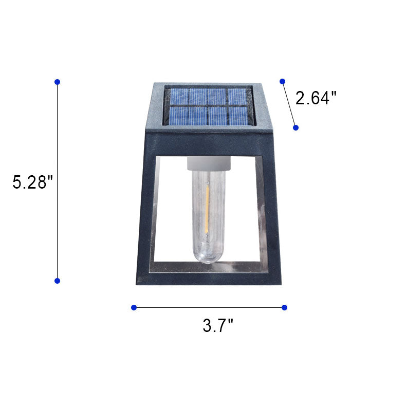 Moderne quadratische Kunststoff-Solar-LED-Außen-Wasserdichte Gartenlandschaft-Wandlampe | Brehn