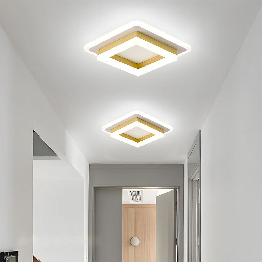 Quadratische LED-Deckenleuchte für moderne Innenräume