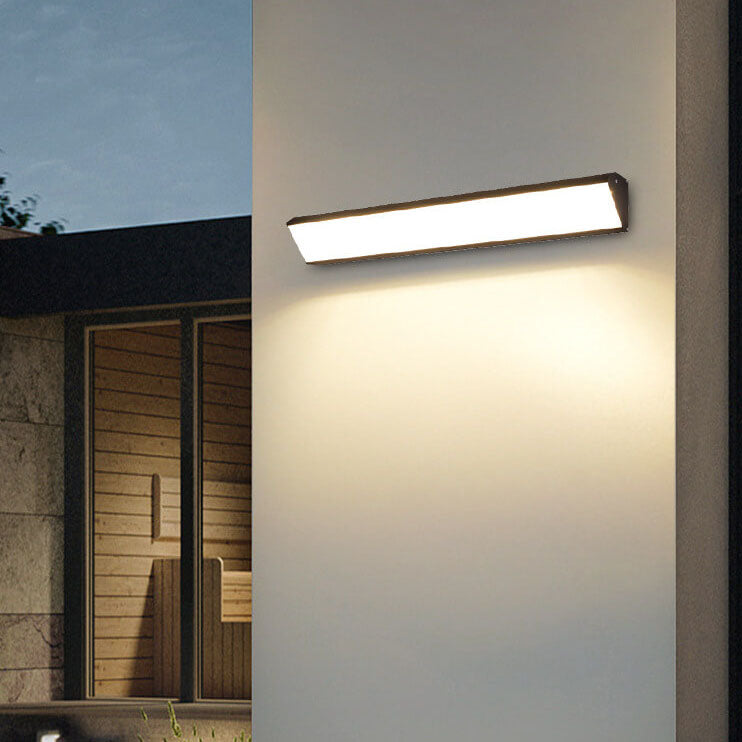 Moderne Outdoor Lang Bar Aluminium Acryl Wasserdicht LED Wand Sconces Lampe | Brehn