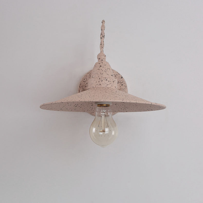 Zeitgenössische industrielle wasserdichte Metallplatten-Schüssel 1-Licht Wandleuchte Lampe für Außenpatio | Brehn