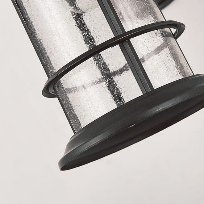 Industrielle Vintage-Wandleuchte mit Blasenglassäule, 1-flammig, wasserdicht, für den Außenbereich