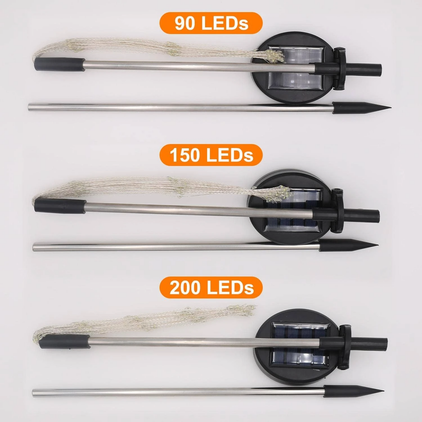 4er-Set Solar-Feuerwerks-Gartenleuchten – Wetterfeste LED-Dekorationsbeleuchtung, Solarbetrieben für Garten und Terrasse