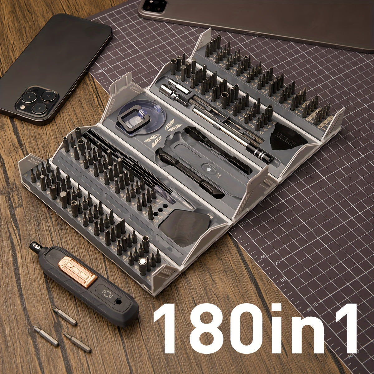 Brehn | EliteCraft 180-piece precision screwdriver set | Comprehensive tool set for precision tasks and repairs