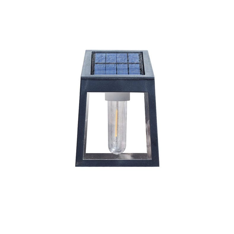 Moderne quadratische Kunststoff-Solar-LED-Außen-Wasserdichte Gartenlandschaft-Wandlampe | Brehn