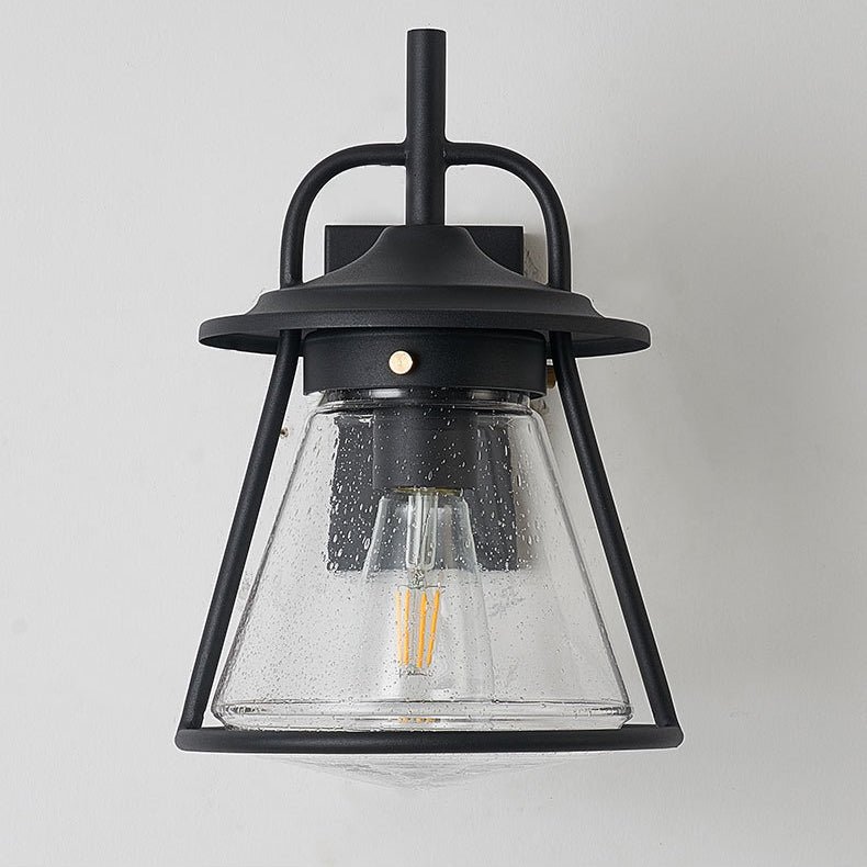 Wasserdichte Glasscone-Schirm 1-Licht Außenwandlampe | Brehn