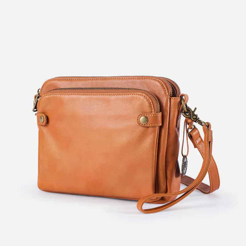 Damen Umhängetasche aus dreilagigem Leder | Brehn