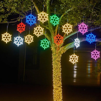 Wasserdichte LED Schneeflockenlichter für festliche Winterdekoration