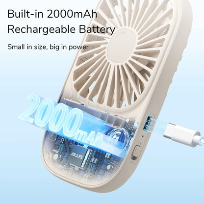 Mini Handheld USB wiederaufladbarer Ventilator mit 3 Geschwindigkeiten, tragbarer Wimpernventilator & Tischständer | Brehn