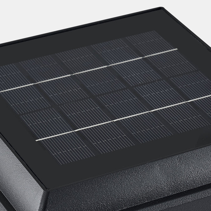 Moderner Minimalistischer Quadratischer Zylinder Solar Wasserdichter ABS PC LED Außenleuchte Für Garten | Brehn