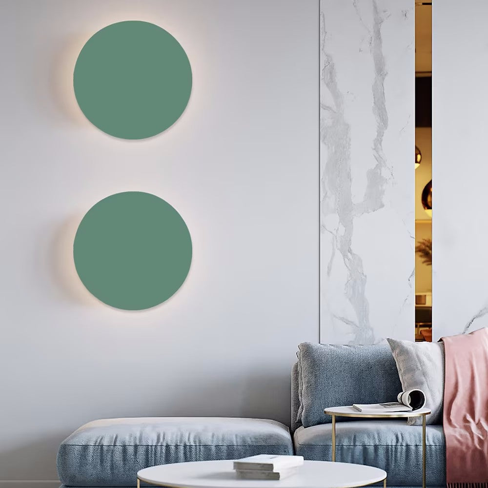 Brehn | GlowOrb Minimalistische Runde LED Wandleuchte | Farbvielfalt | Dimmbares Licht