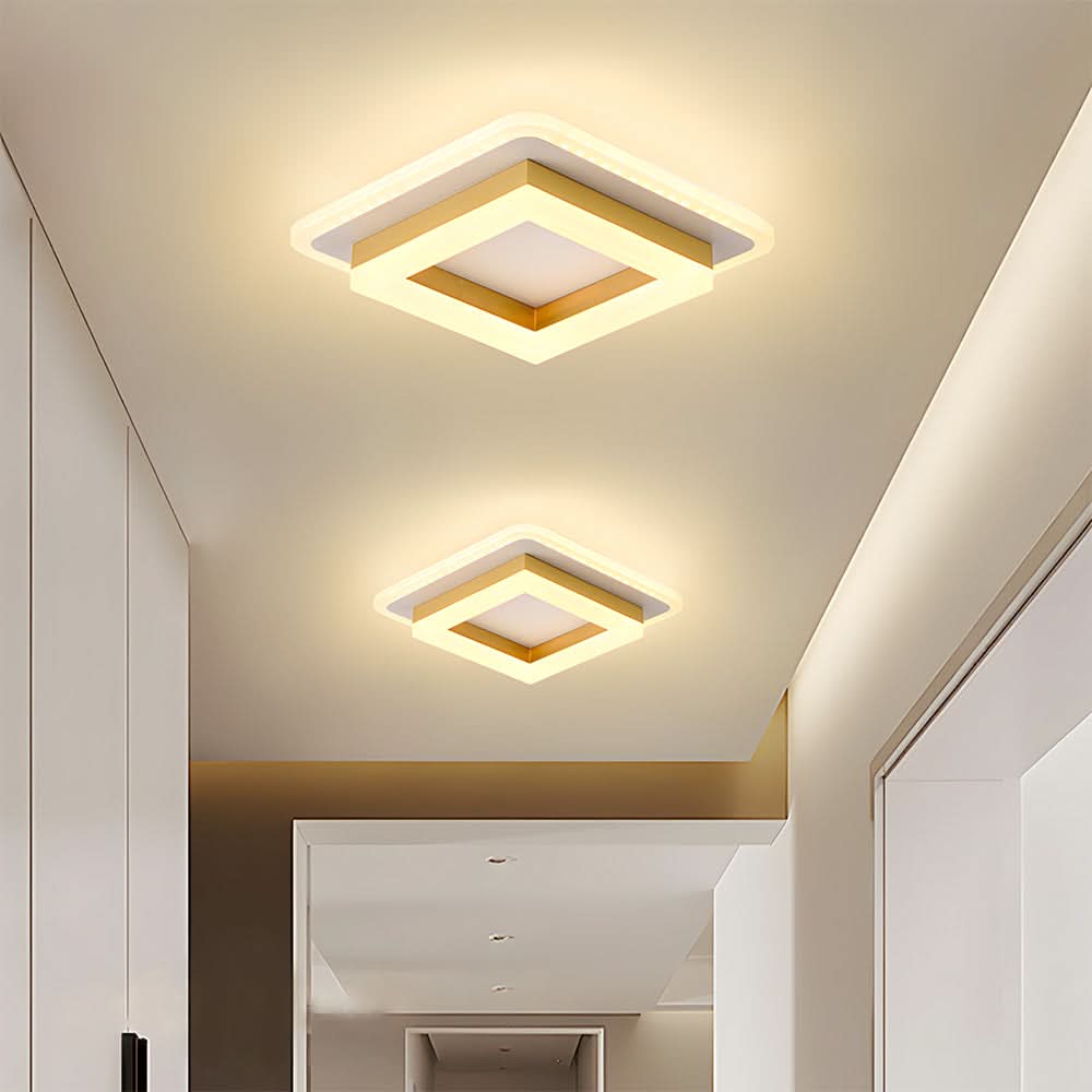 Quadratische LED-Deckenleuchte für moderne Innenräume