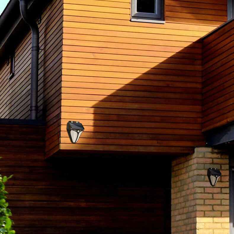 Brehn | Solar Intelligente Dreieck Außen wasserdichte Körper Sensor Patio LED Wandleuchte