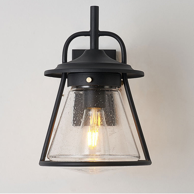Wasserdichte Glasscone-Schirm 1-Licht Außenwandlampe | Brehn