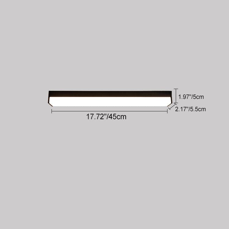 Moderner Minimalistischer Langer Rechteckiger Aluminium PC LED Einbau-Deckenleuchte Für Außenpatio | Brehn