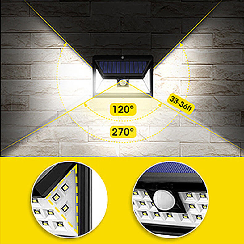 Outdoor Solar Trapez Körper Sensor Wasserdichte LED Patio Wand Sconce Lampe | Brehn