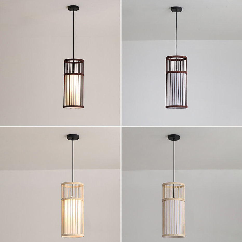 Brehn | Bambora Zen Pendelleuchte | Handgewebte Bambus-Laterne | Japanisches Design | Natürliche Eleganz
