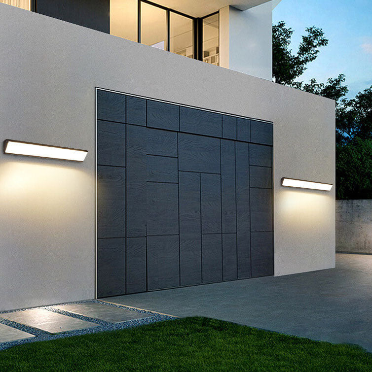 Moderne Outdoor Lang Bar Aluminium Acryl Wasserdicht LED Wand Sconces Lampe | Brehn