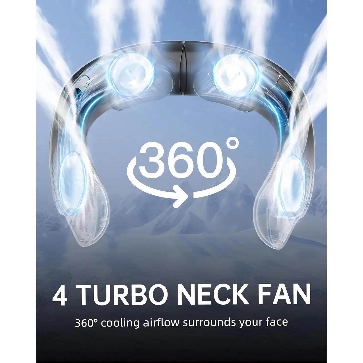 Tragbarer Halsventilator mit wiederaufladbarer Kühlung für Outdoor-Sportarten | Brehn