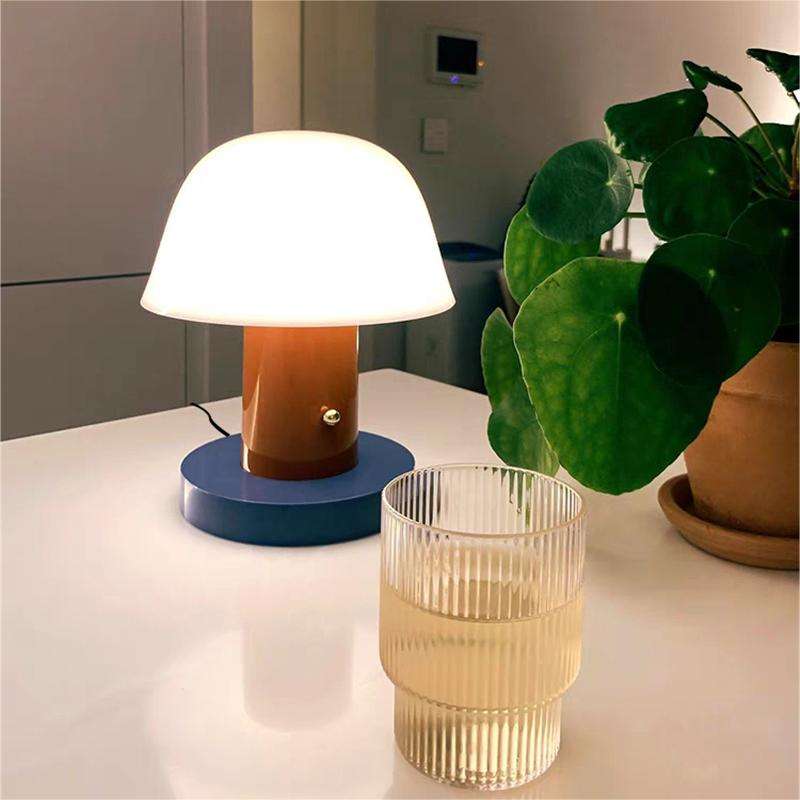 Brehn | NatureGlow Lampe - Moderne Pilz Tischlampe