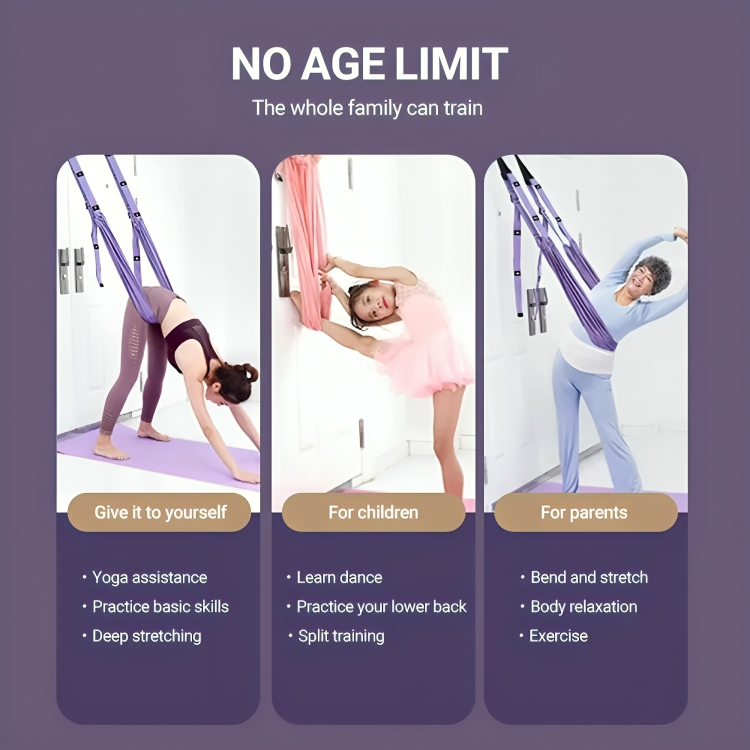 Brehn | LuxAura AeroStretch Aerial Yoga Rope | Hochwertiges, flexibles Seil für schwebendes Yoga mit optimaler Unterstützung und Komfort