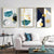 Geometrische Farbenfrohe Designs - Leinwand Wandkunst Malerei