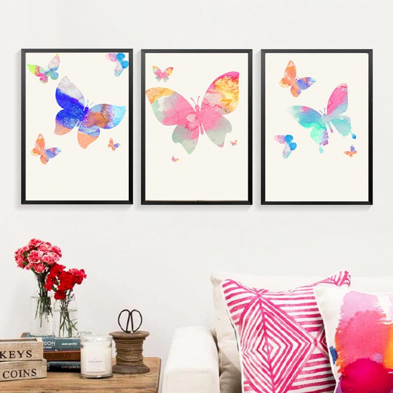 Aquarell-Schmetterling – Leinwandbild