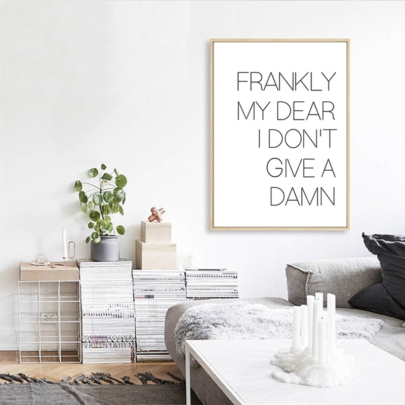 Don't Give A Damn - Leinwand Wandkunst Malerei