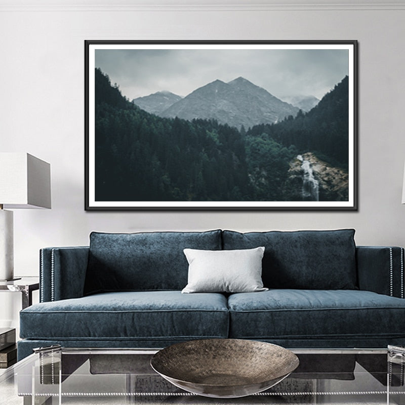 Berglandschaft - Leinwand Wandkunst Gemälde
