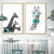 Minimalistische Tiere Giraffe Krawatte Nordisches Poster - Leinwand Wandkunst Gemälde