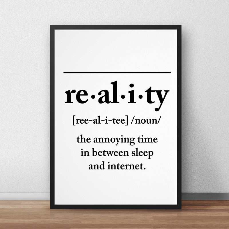 Realitätsdefinition – Leinwandbild