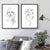 Abstract Love Kiss Schwarz und Weiß Linien Poster - Leinwand Wandkunst Gemälde