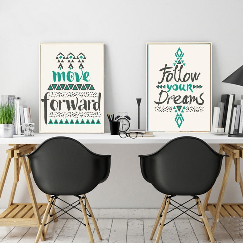 Follow Dreams - Leinwand Wandkunst Malerei