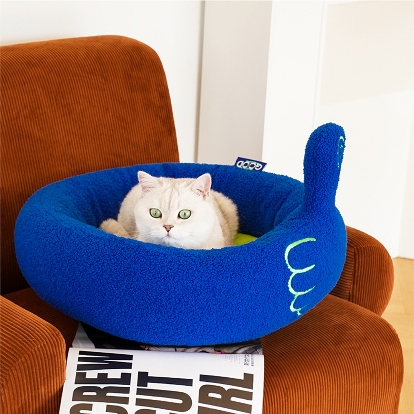 Pawsome Gesture Haustierbett Bequem Plüsch Hund Katze Bett Abnehmbares Kissen | Brehn