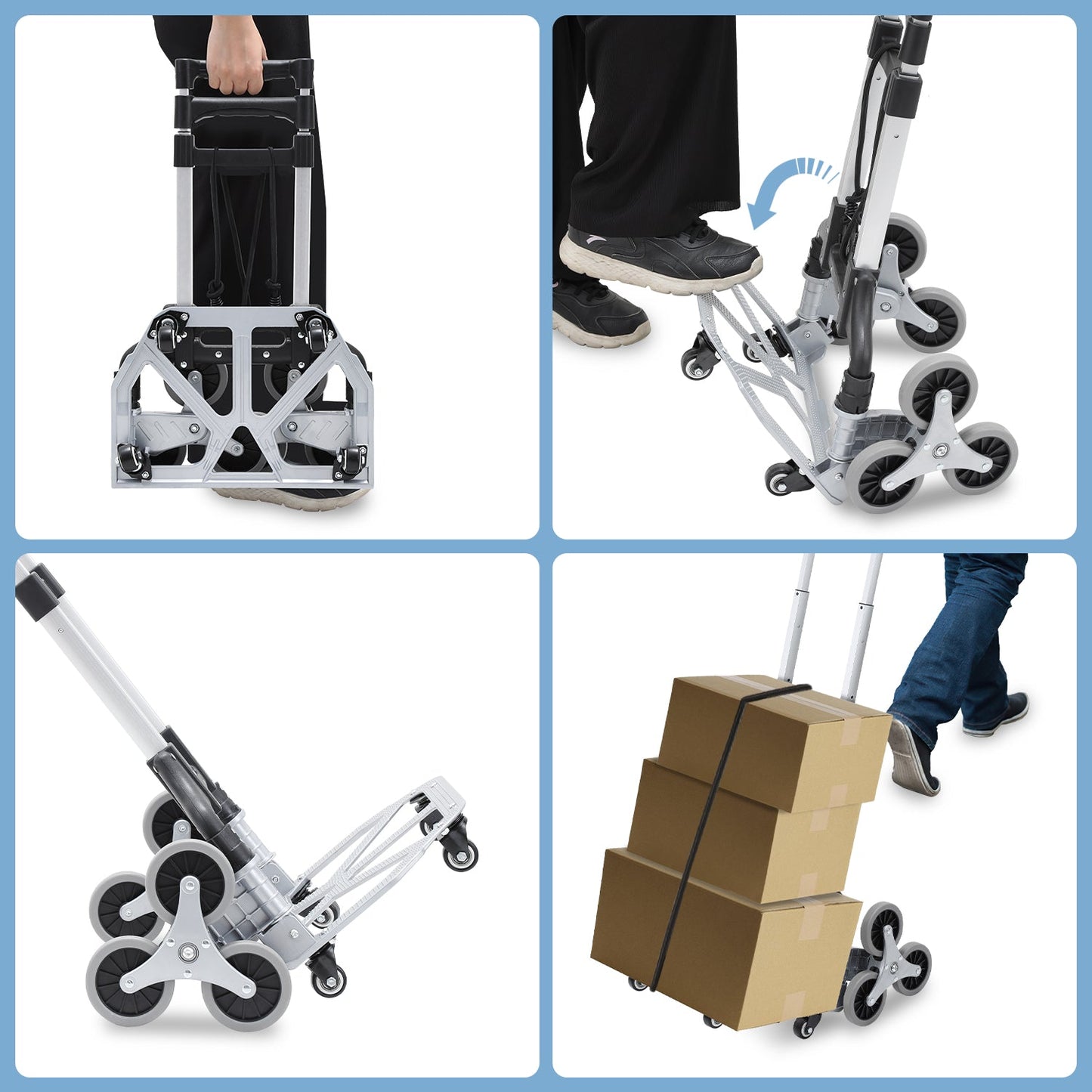 Treppensteiger Sackkarre Klappbar Treppenhandwagen bis 75kg | Brehn