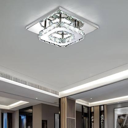 Moderne LED-Deckenleuchte mit Kristalloptik