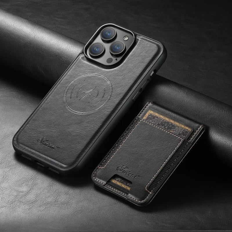 LuxCase Leder Handyhülle mit Kartenfach und Stand – Geeignet für iPhone | Brehn