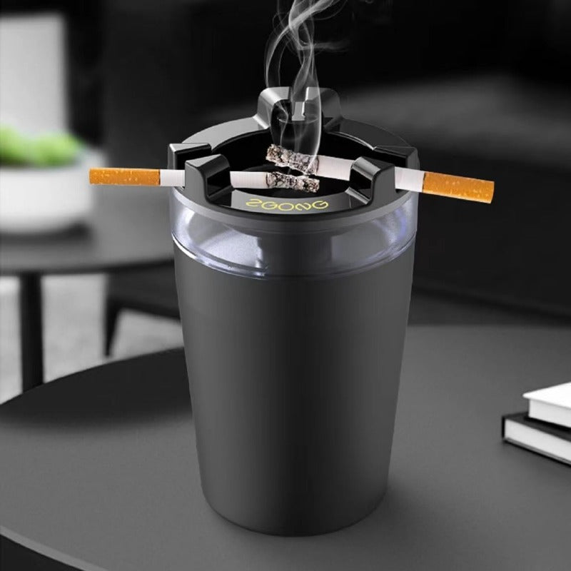 Brehn | Rauchfreier Auto-Aschenbecher mit Ein-Touch-Wasserlöscher