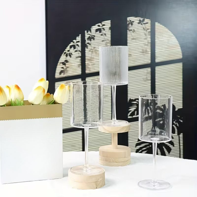 Kristallglas mit Vintage-Rillen – Transparent & Dekorativ | Elegantes Glas für den Alltag und die Taboulé-Kultur