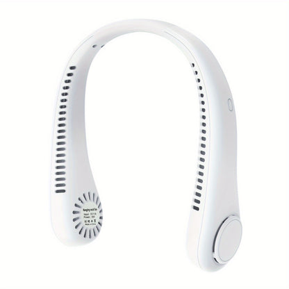 1pc Tragbarer Nackenventilator Elektrischer Drahtloser Ventilator Wiederaufladbarer USB Mini Ventilator Blattloser Persönlicher Ventilator Hängender Nacken Kühler Für Outdoor-Sportarten | Brehn