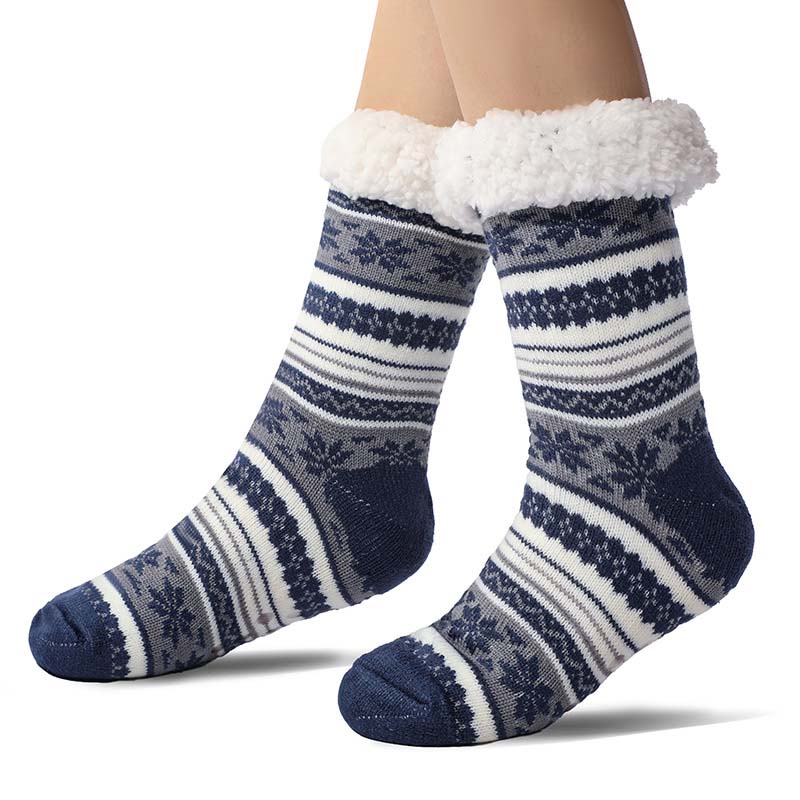 Brehn | Schneeflocke Ultra-dicke Cashmere Haussocken