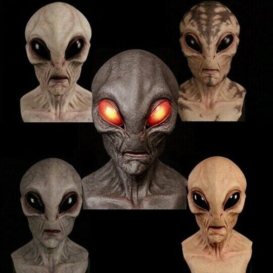 Alienmaske | Realistische Halloween-Kostümaccessoires