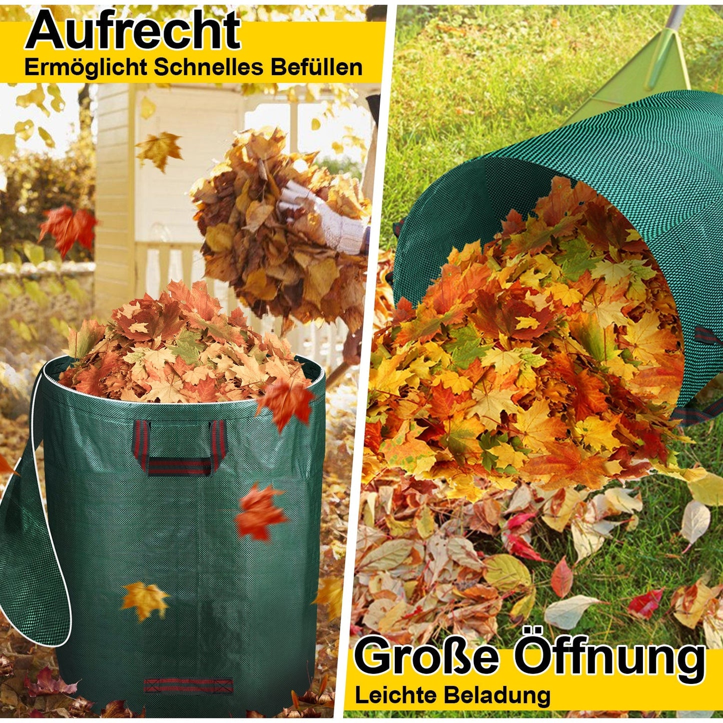 Gartenabfallsack Gartensack 272L mit Deckel | Brehn