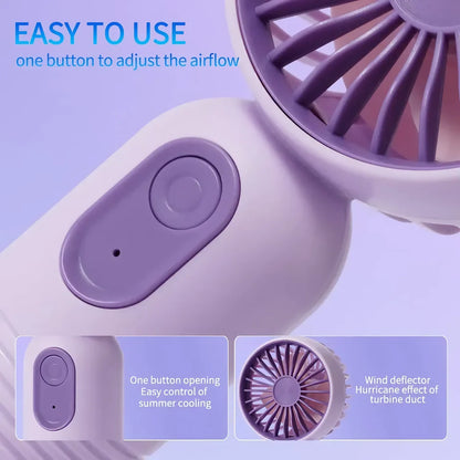 USB wiederaufladbarer Mini tragbarer Ventilator mit 3 Geschwindigkeiten | Brehn